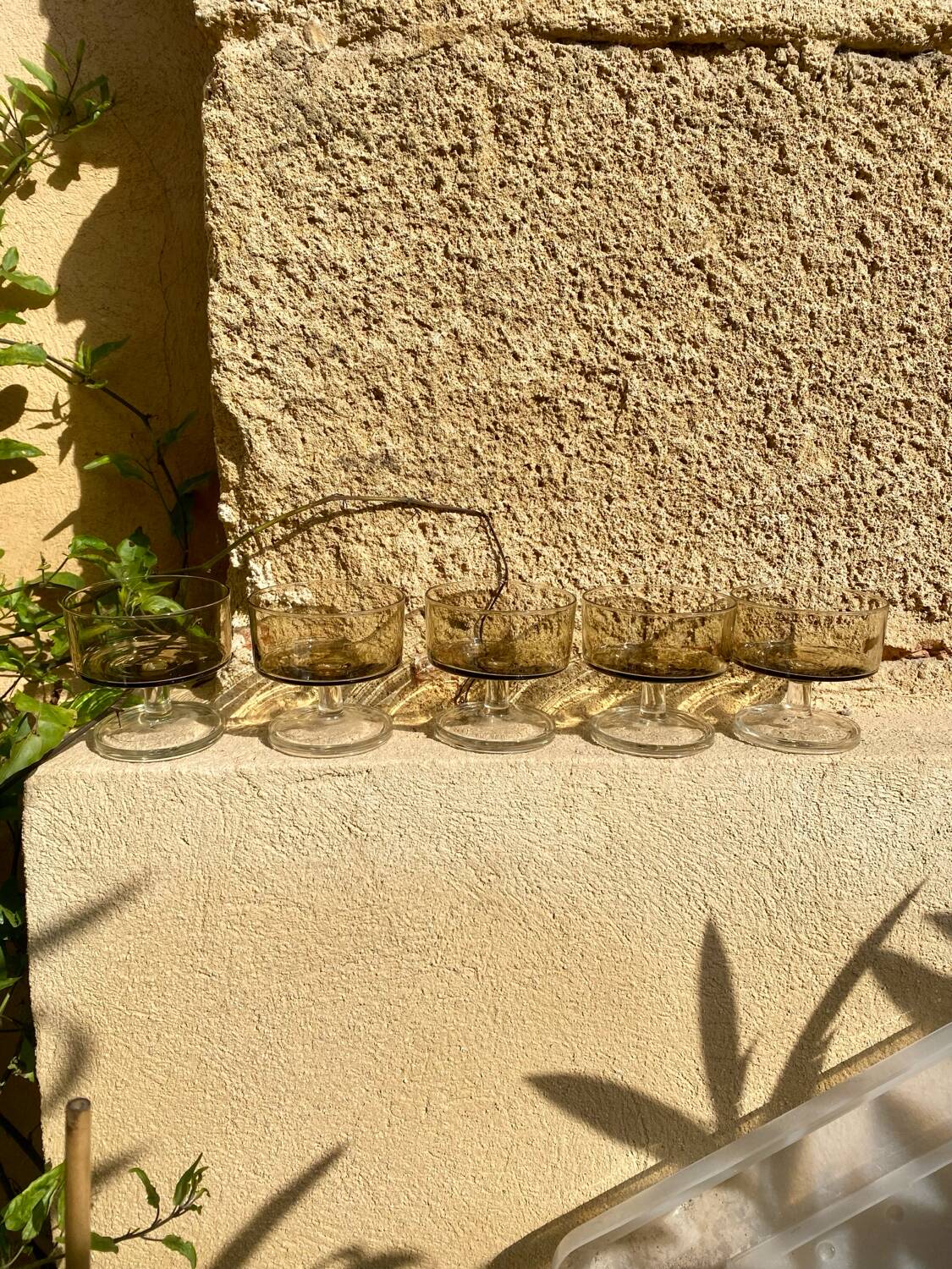 Luminarc smoked glass cups