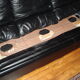 Black leather sofa bed 3 places Roche Bobois from the 80s