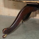 Victorian antique leather captain's chair