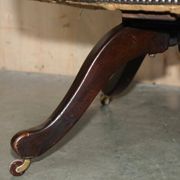 Fauteuil capitaine victorien antique cuir