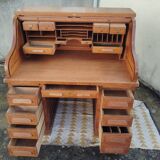 American desk with a "roll top" curtain