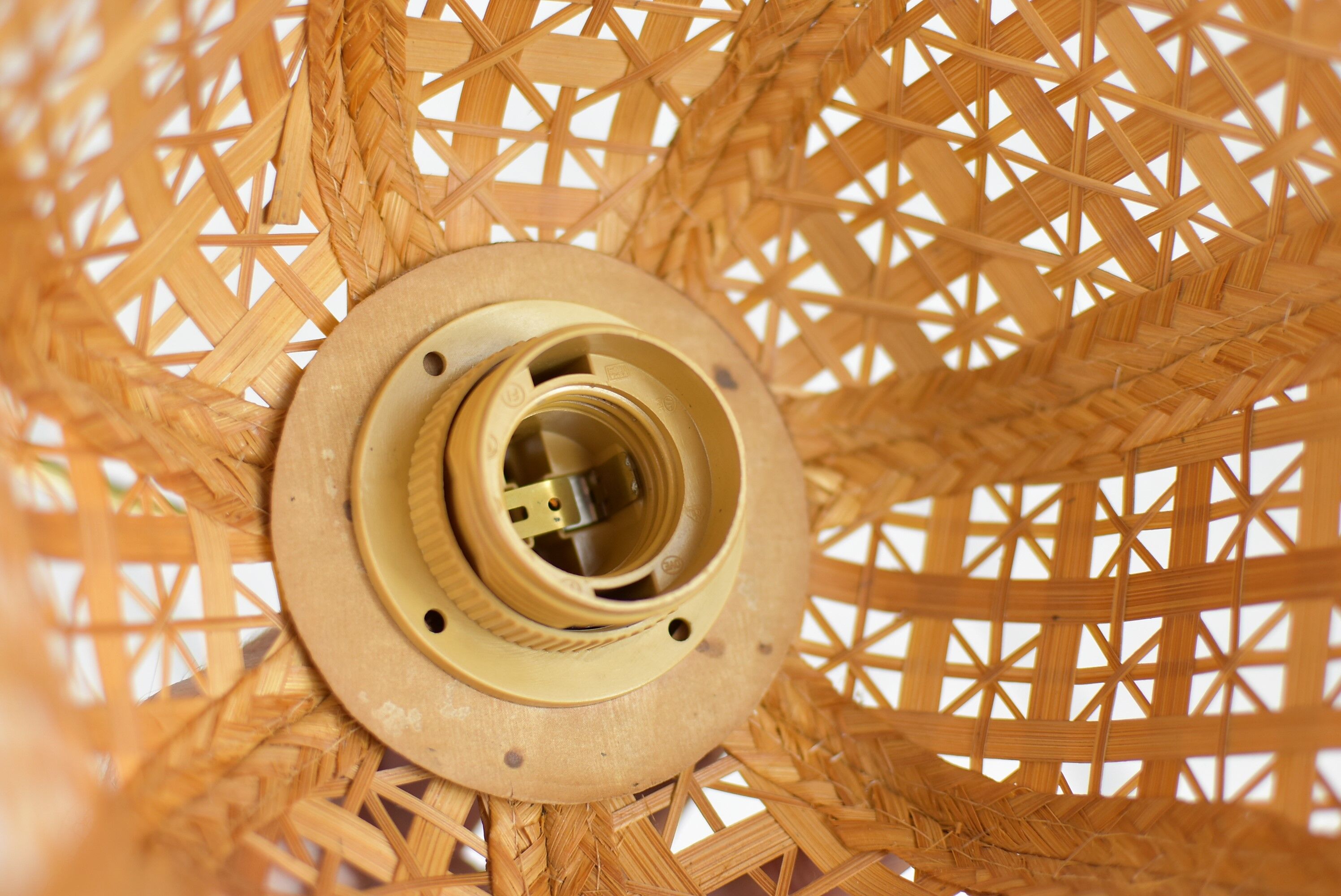 Vintage rattan pendant lamp