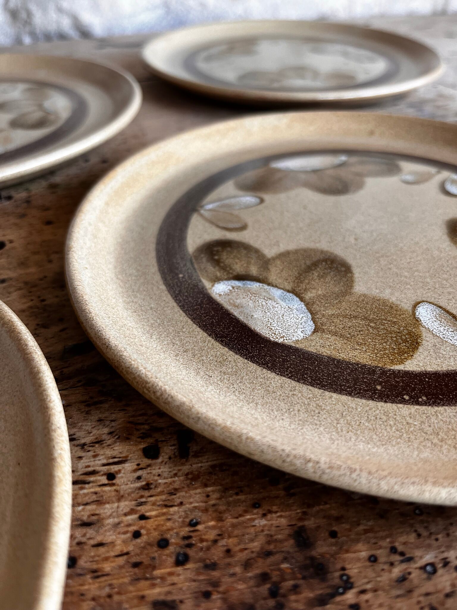 6 dessert plates Sarreguemines Atelier d'Art de Lorraine