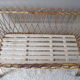 Cradle in rattan and wicker vintage
