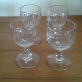 Batch glasses of 7 glasses aperitif  two different models. old