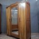 three-door wardrobe in fruitwood veneer, Art Deco style