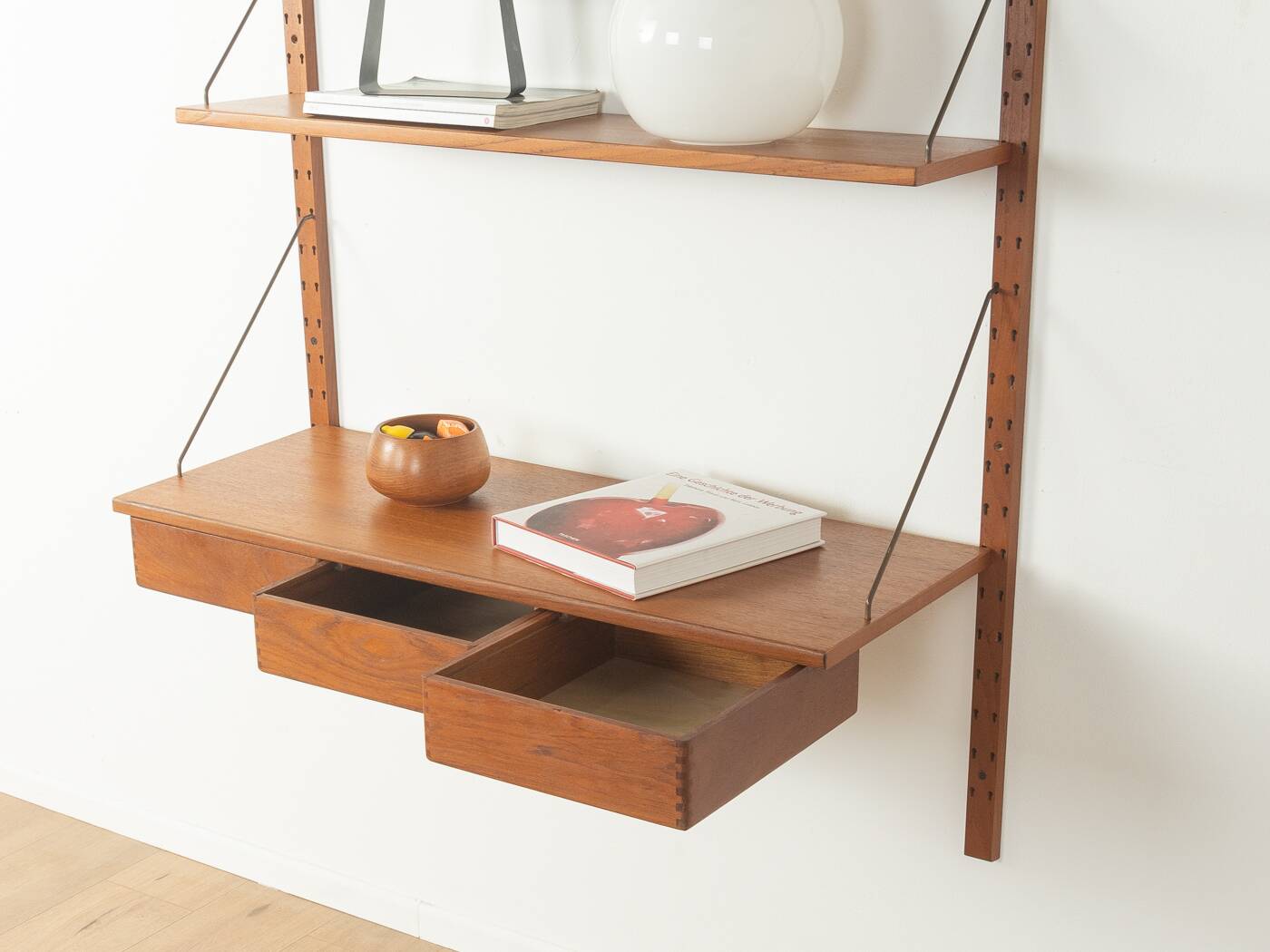 Modular wall shelf by Sven Ellekaer for Albert Hansen, 1960s, teak