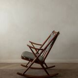 Vintage Danish Teak Rocking Chair Model 182 Frank Reenskaug Bramin, 1950s