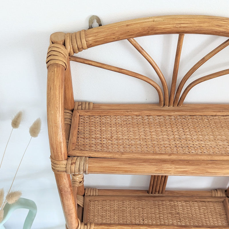Rattan shelf