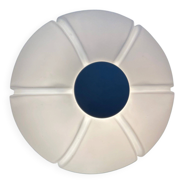 Lampe de plafond opaline vintage – Glashütte Limburg