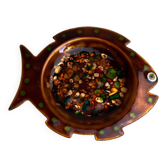 Enameled copper fish bowl
