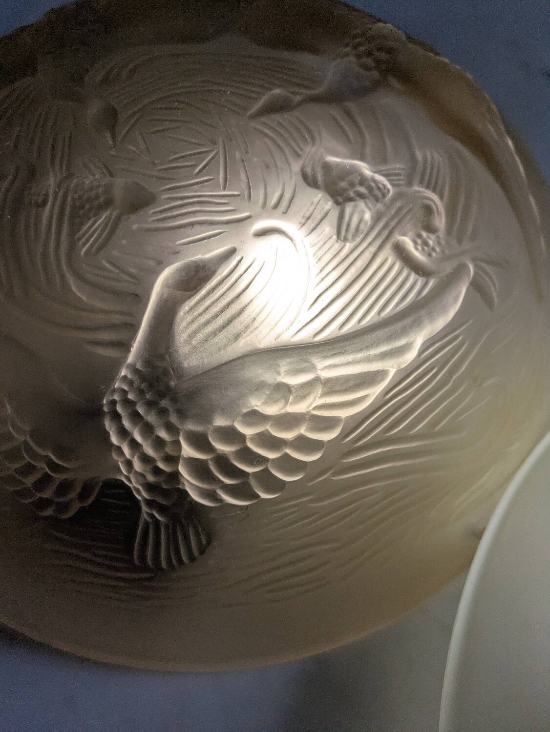 Art Deco pendant light duo