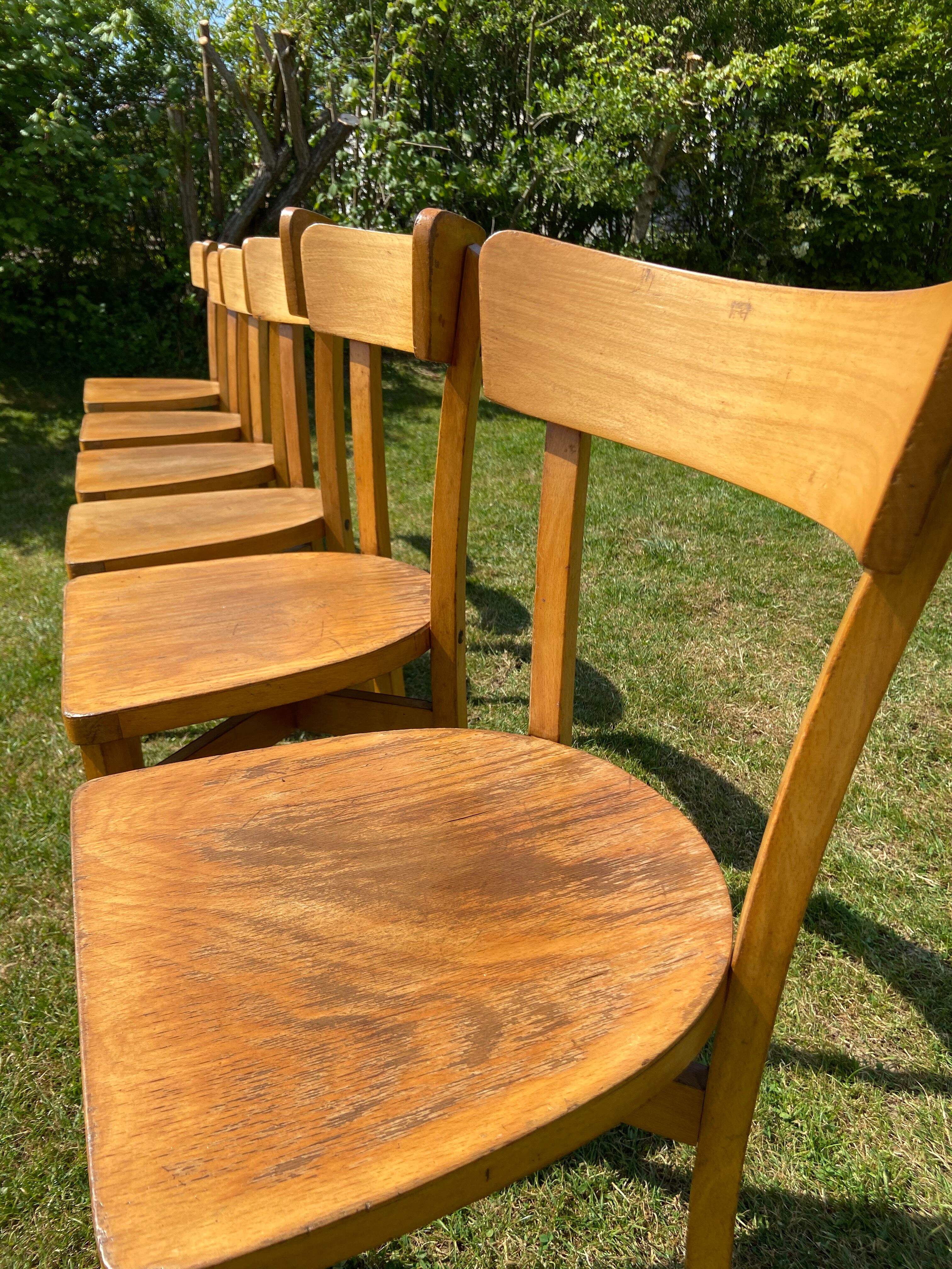Series of 6 bistro chairs