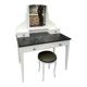 Marble top dressing table with stool