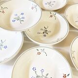 Deep plates, Saint-Amand earthenware, Bill model