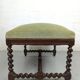 Old bench twisted wood stool
