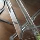 Folding side table in plexiglass with removable top – Vintage design