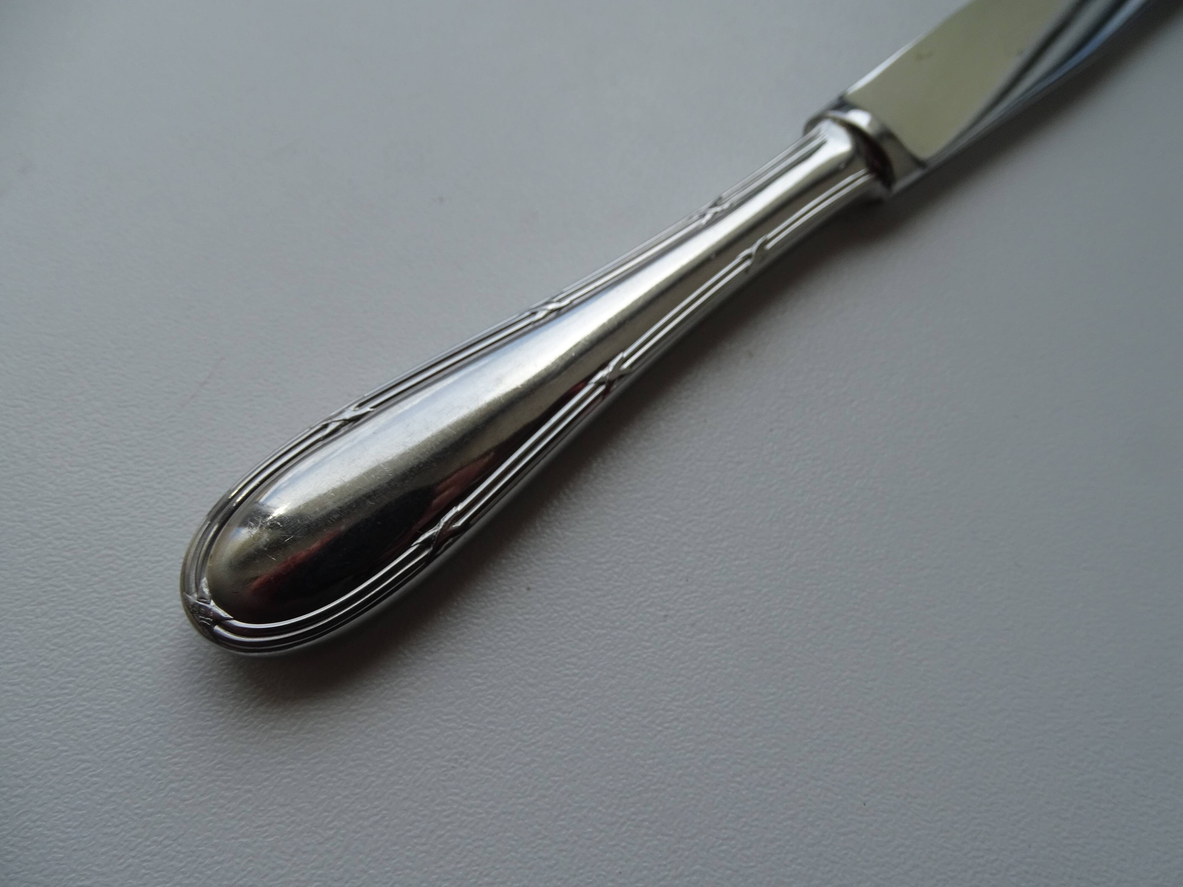 12 couteaux inox comargent monocoque style Louis XV