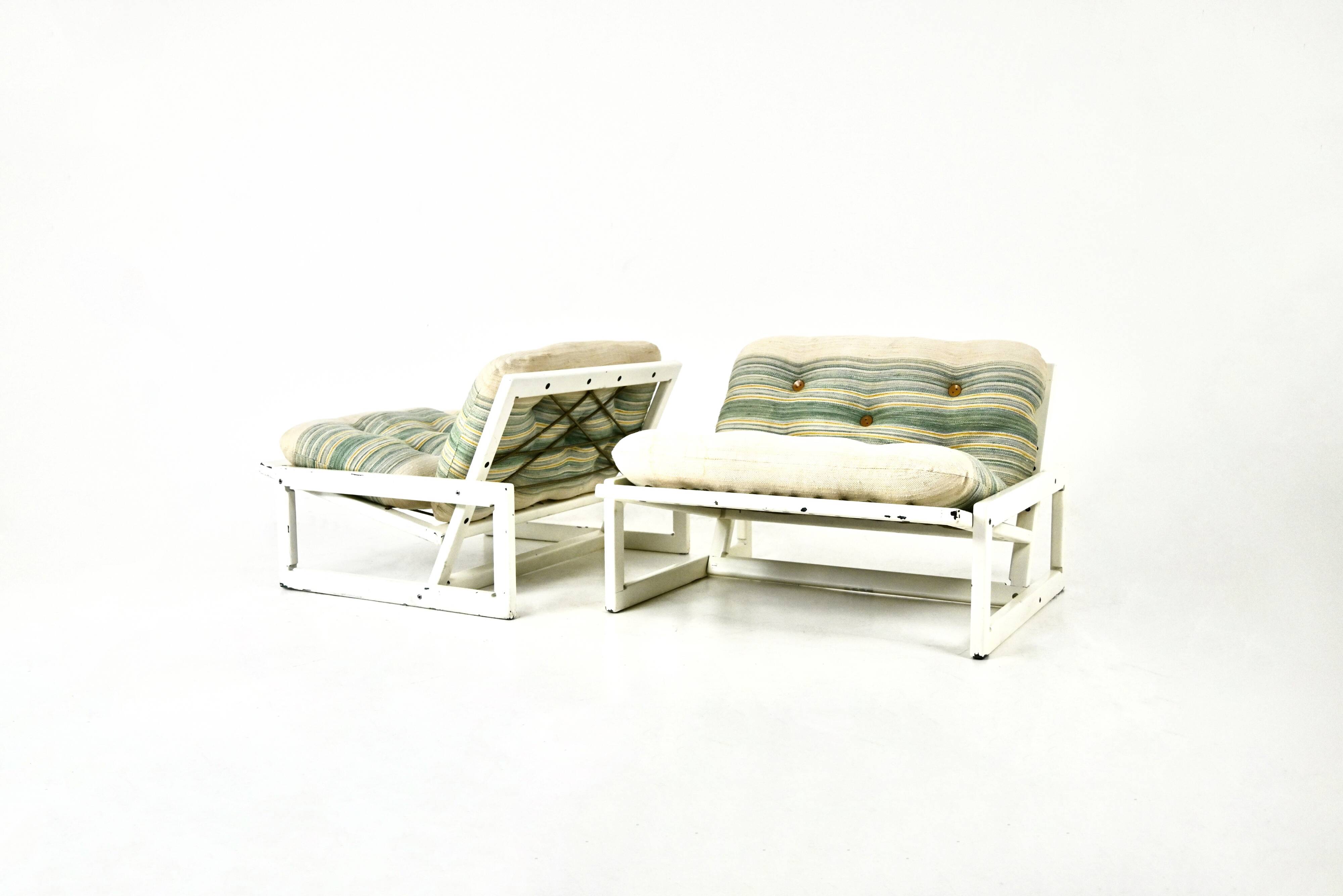 Set of 2 “Carlotta” armchairs by Tobia and Afra Scarpa for Cassina, 1960s