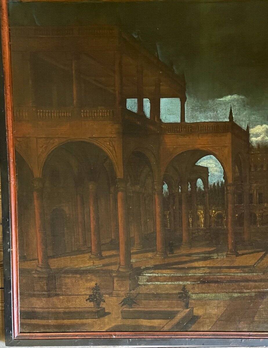 "Ideal Architectures", oil on canvas, 18th century