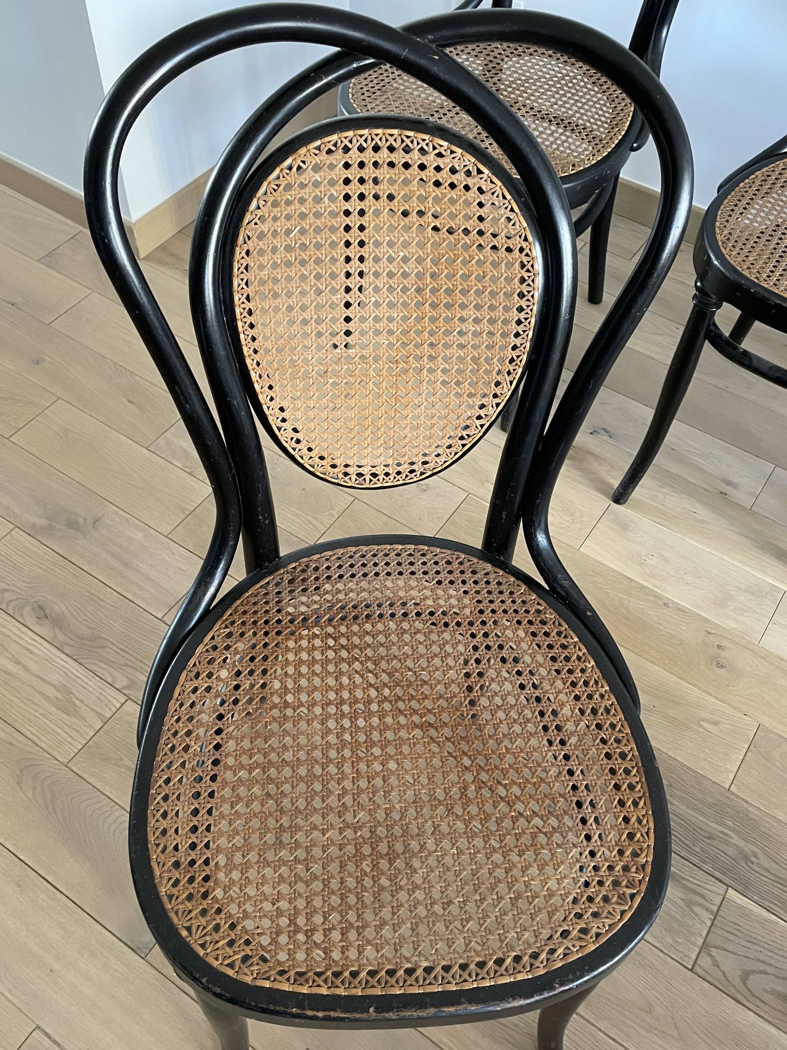 Série de 8 chaises viennoises N.33 de J&J Kohn, 1900