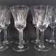 Set of 6 water glasses and 6 wine glasses in cut crystal Val Saint Lambert