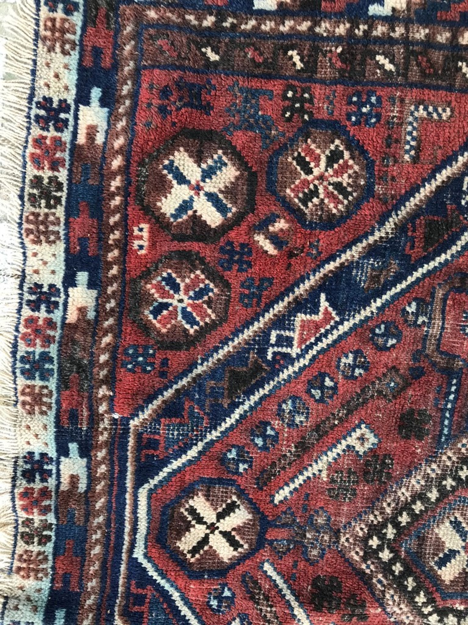 Carpet old persian hand made ghashghai wool 97 x 152 cm