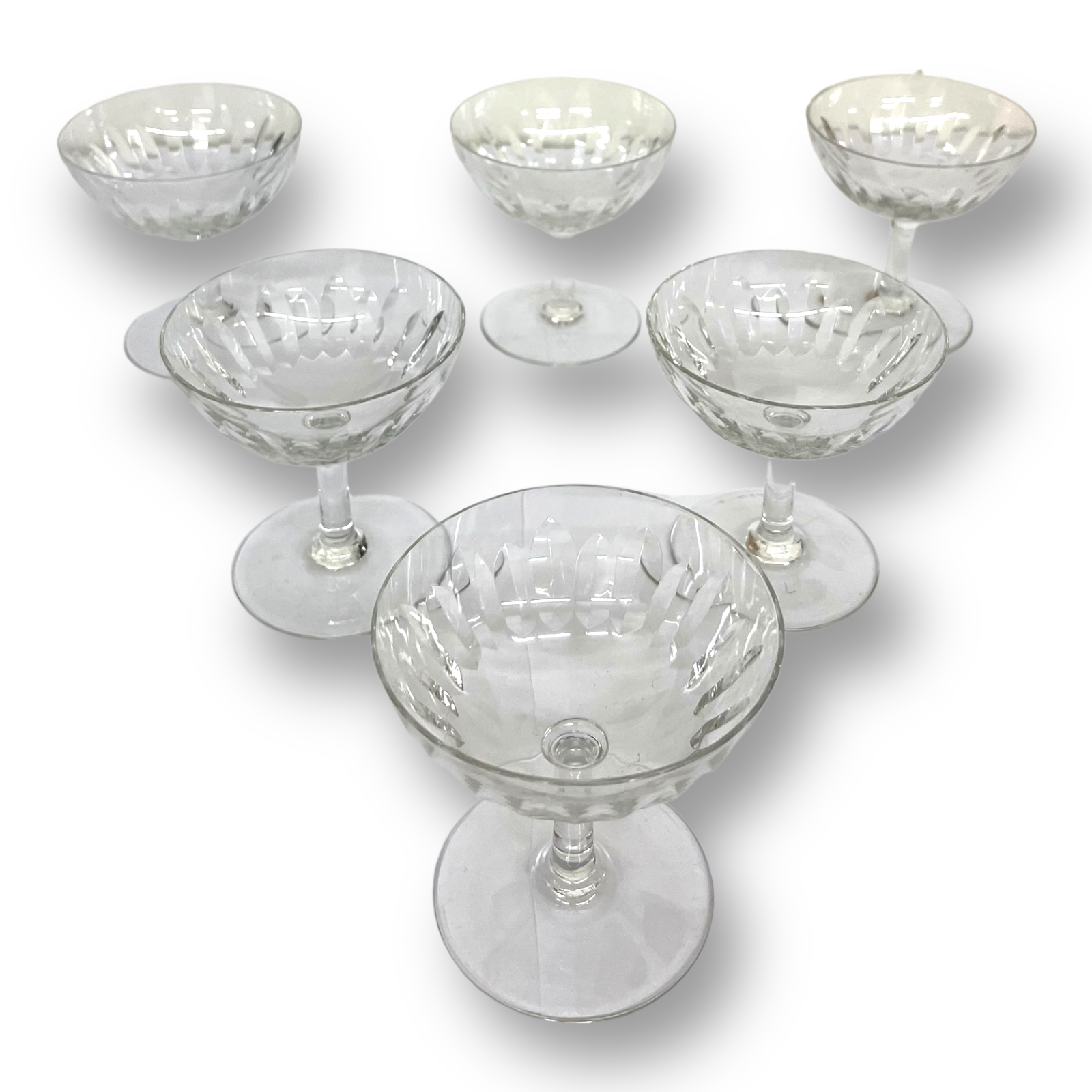 6 baccarat crystal champagne glass casino model