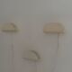 Set of three cream metal wall lights by Nordlux, 1980s, Sweden.