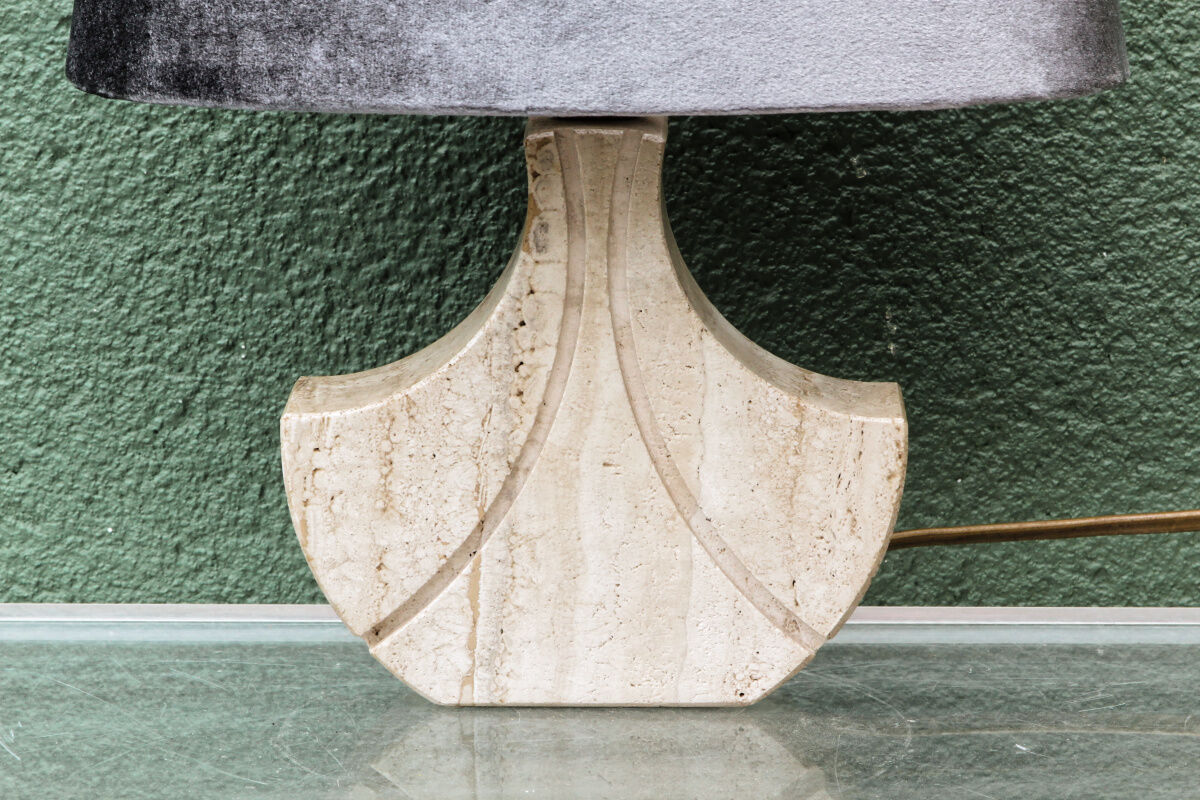 Travertine lamp, Fratelli Mannelli, Italy