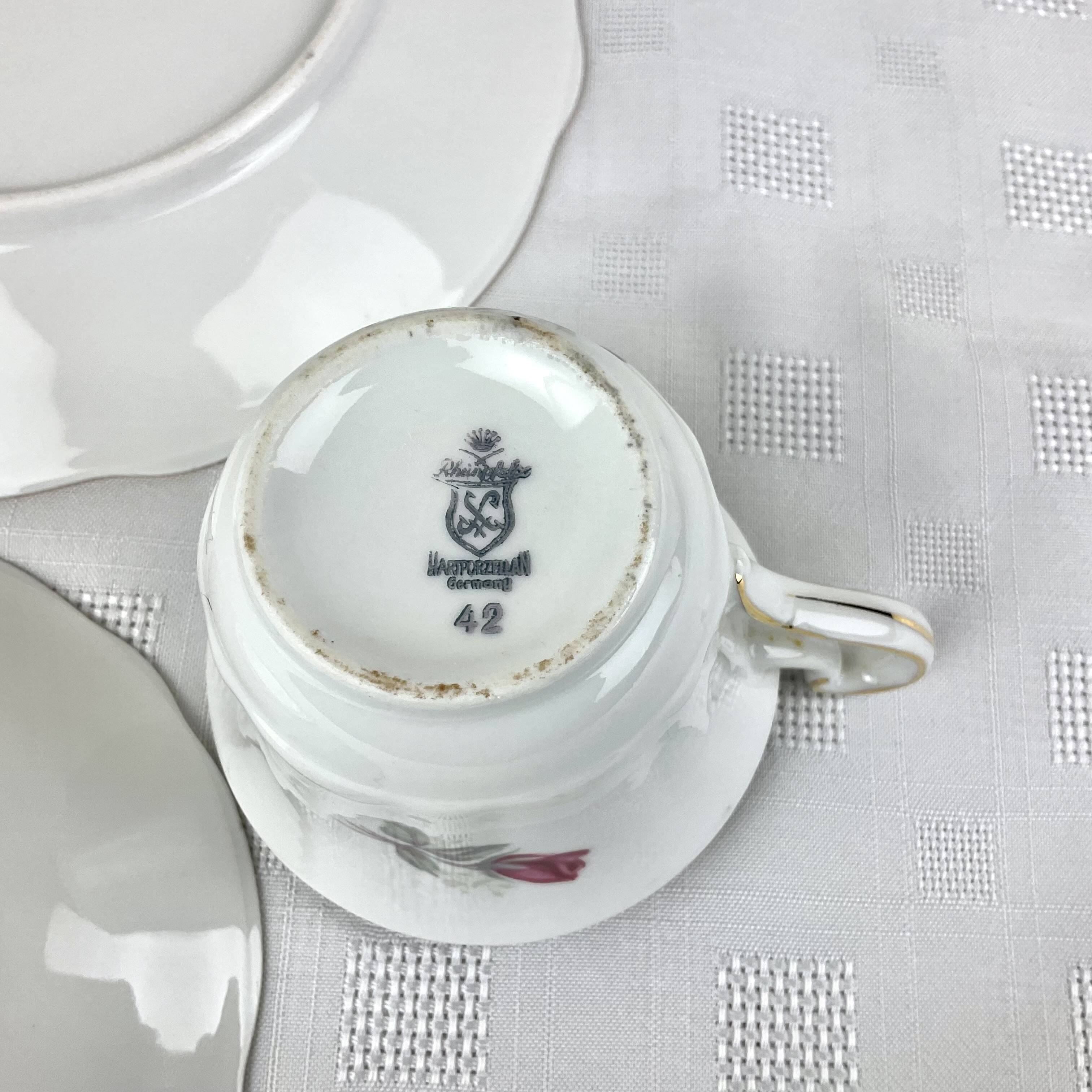 Trio coffee cup light pink - Rheinpfaltz Hartporzellan Germany