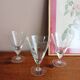 Set of 3 stemmed glasses, foliage design