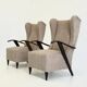 Melchiorre Bega armchair in beige bouclé