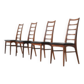 Niels Koefoed 'Lis' dining chairs in rosewood Koefoeds Denmark 1960