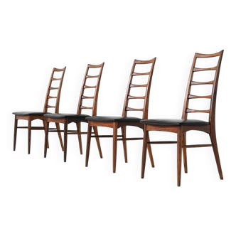 Niels Koefoed 'Lis' dining chairs in rosewood Koefoeds Denmark 1960