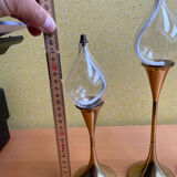 3 oil lamps Freddie Andersen "Clear Drop"