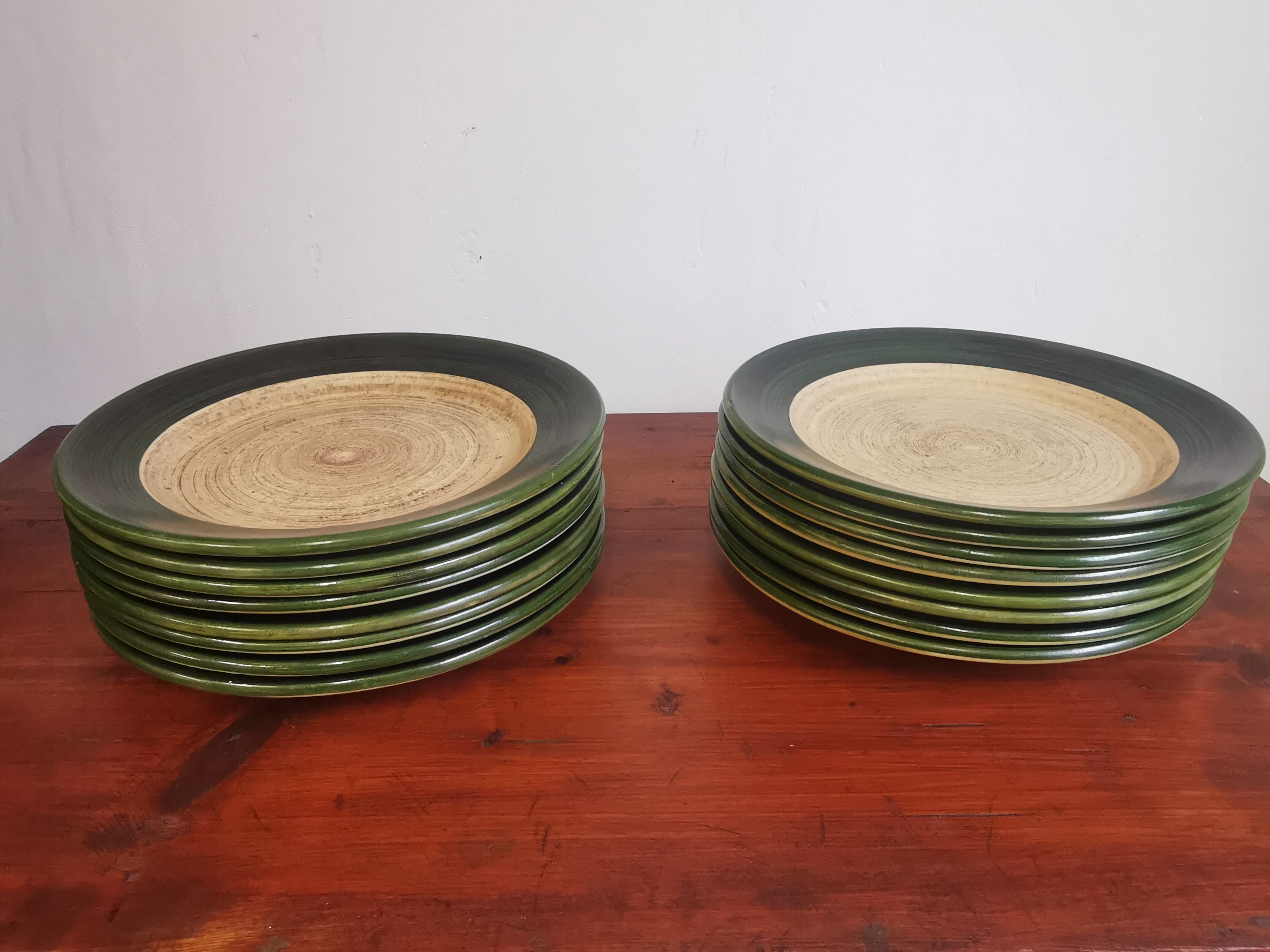 Lot vintage ceramic plates Saint Clément