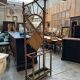 Entrance hall wardrobe in bamboo and rattan from the early 20th century.