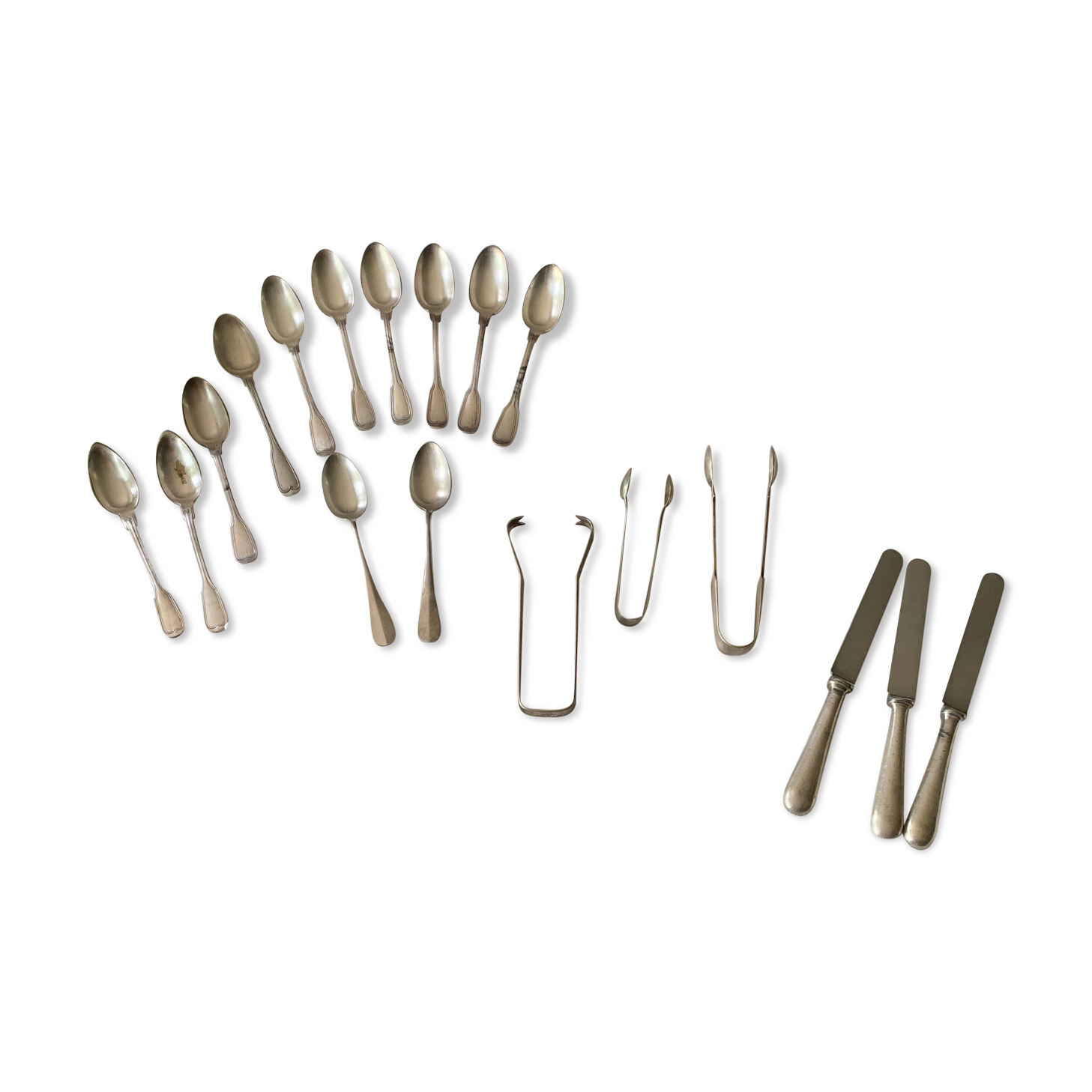 Silver metal cutlery lot