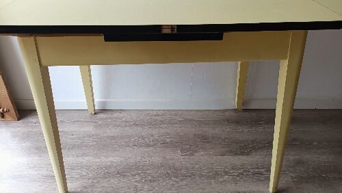 Yellow formica table