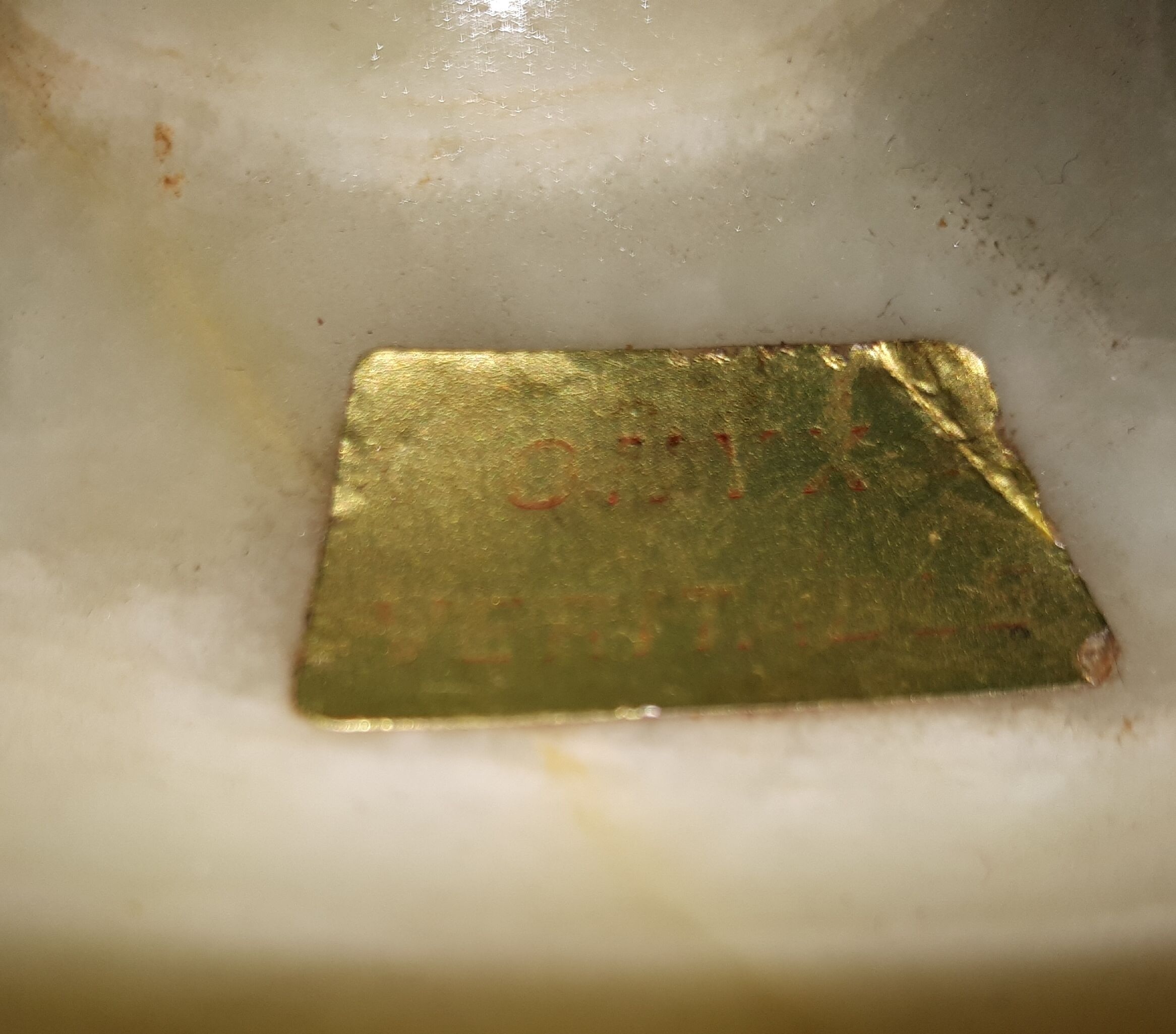 Onyx standing ashtray, 60s