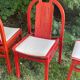 4 chaises bois rouge Baumann Argos