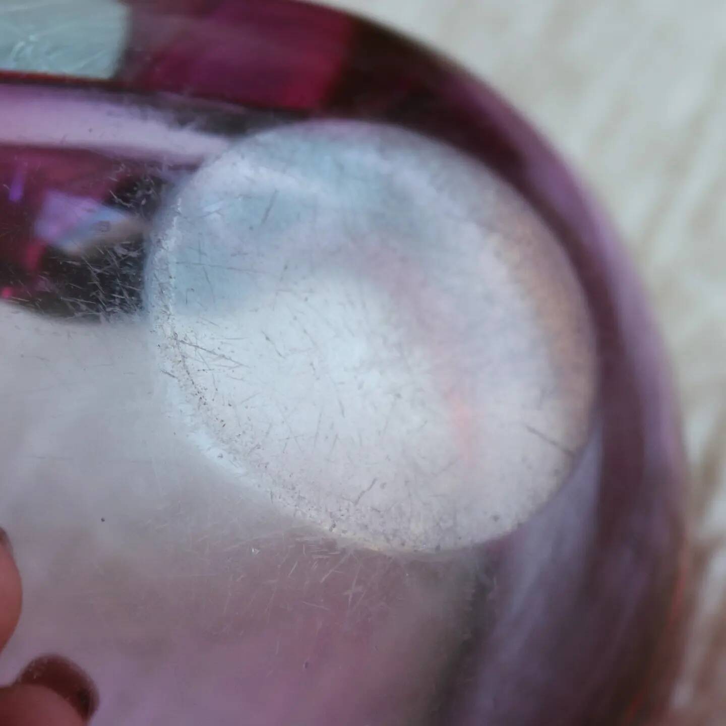 Murano sommerso pink and purple ashtray pocket emptier 1960