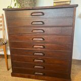 Vintage wooden architect's professional furniture