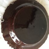 Flat round black ass - Forges les Eaux - earthenware of the 18th century