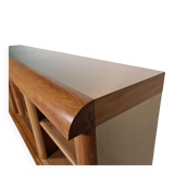 Enfilade/Credenza in oak and brushed brass, Italy, 1970