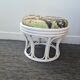 White rattan stool