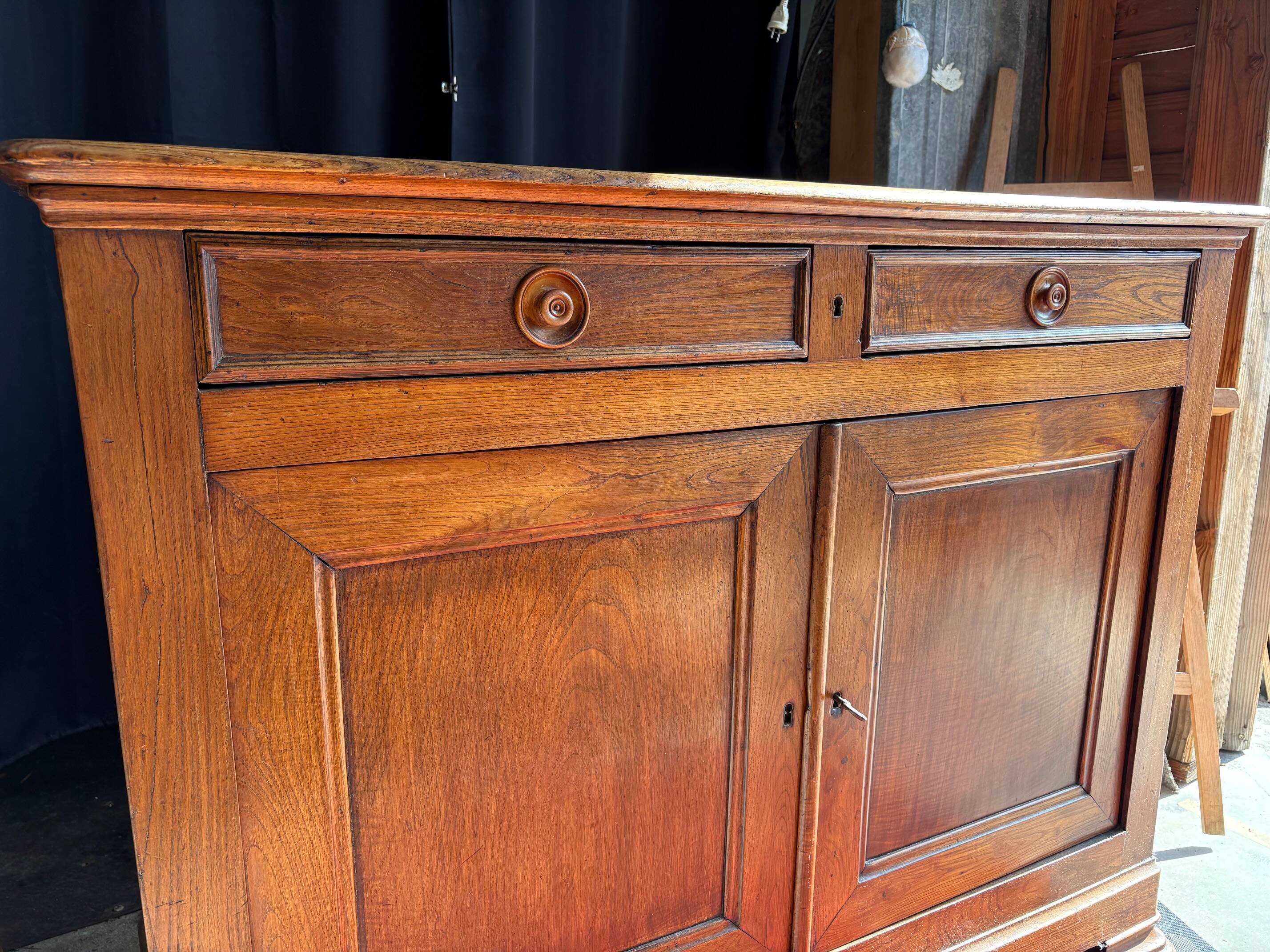 Antique solid oak sideboard