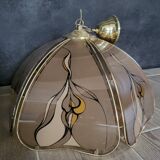 2 art deco pendant lights