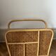 Rattan and cane magazine rack from the 1960s.